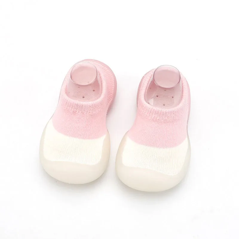 Baby Shoes Toddler First Walkers Infant Boys Girls Kids Rubber Soft Non-Slip Sole Floor Barefoot Casual Shoes Knit Booties