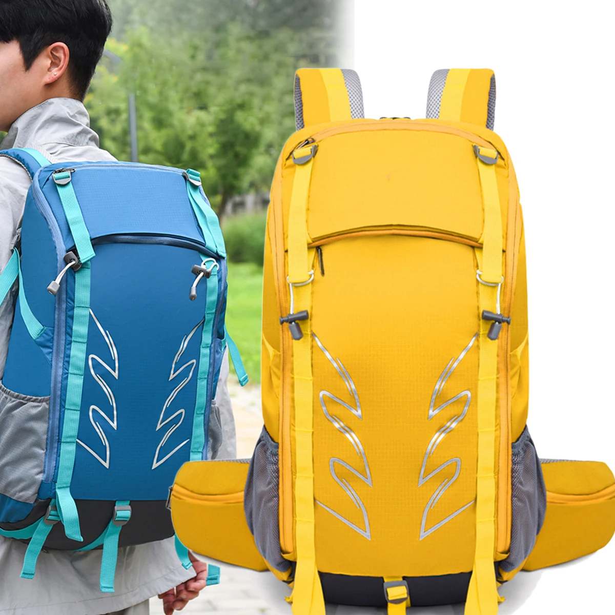 

Hiking Backpack with Rain Cover Men and Women Sports Cycling Bicycle Bag Outdoor Hunting Shooting Mountaineering Bag