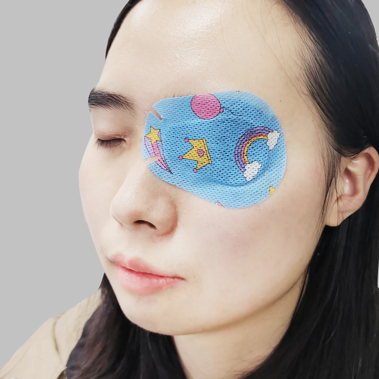 40Pcs Cute Kids Breathable Amblyopia Eye Patch Band Colorful Disposable Medical Sterile Eye Pad Adhesive Bandages Eye Protect