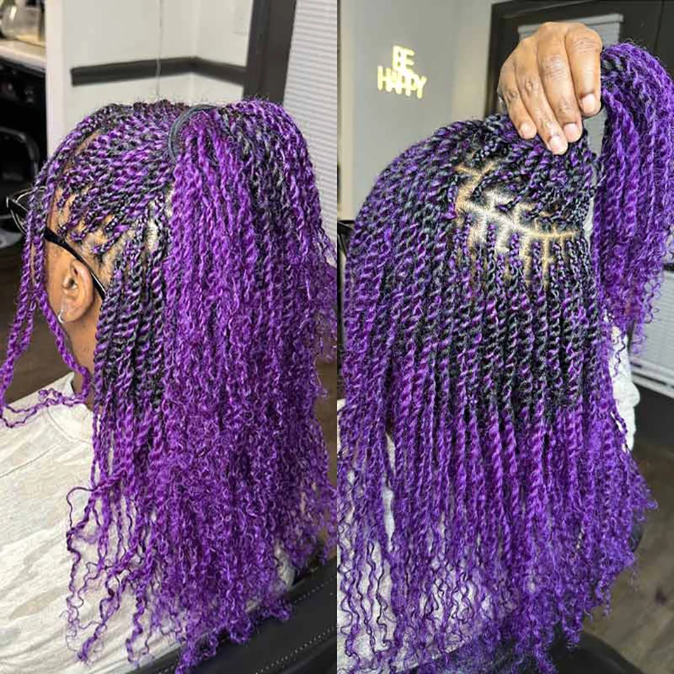 Sleek Peruvian Salt Pepper Afro Kinky Bulk Human Hair For Braiding DreadLock New Purple Color Qvr Remy Hair Afro kinky Bulk