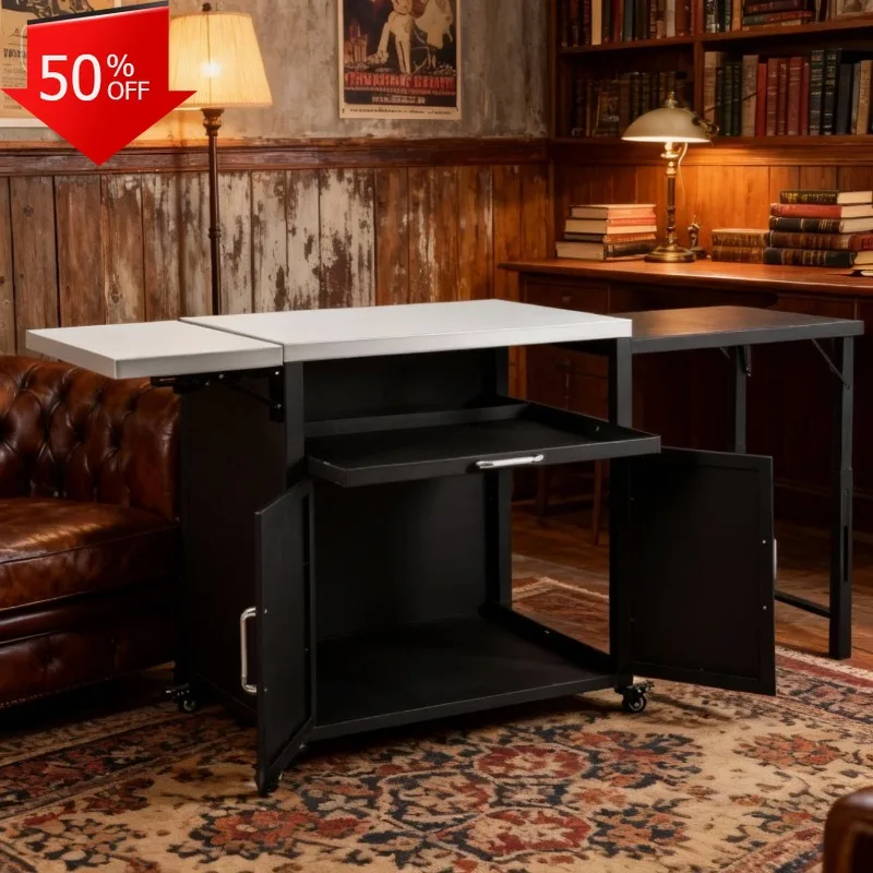 

Kitchen Cart Trolley Storage Multifunctional Cart Shelf Kitchen Auxiliary Furniture Handcart Organizer Folding Portable Island