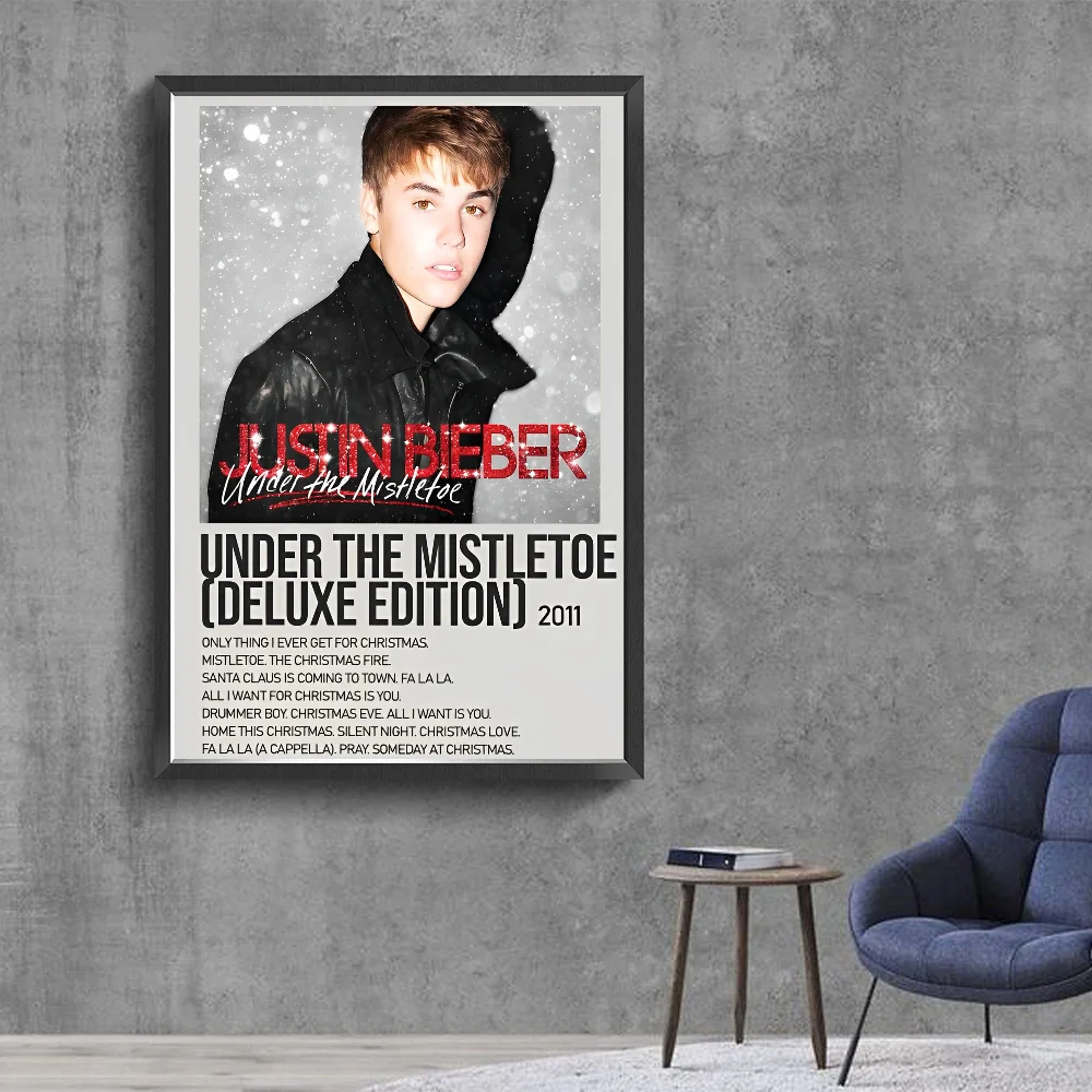 Justin Bieber Self-adhesive Art Poster Retro Kraft Paper Sticker DIY Room Bar Cafe Stickers Wall Painting