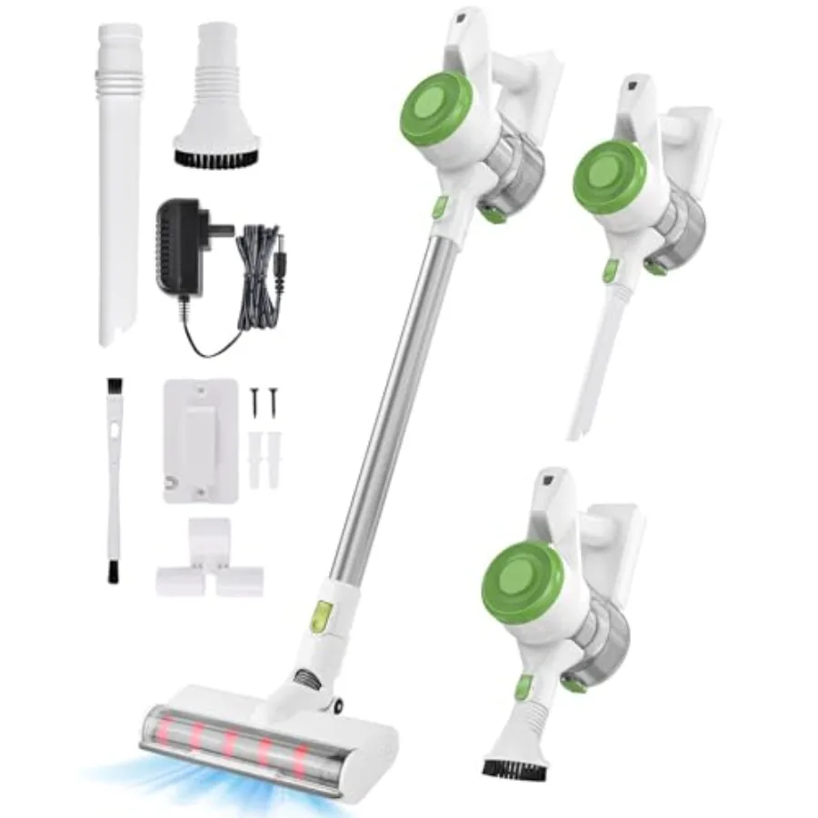 

Беспроводной пылесос CareVac+ для домашнего и автомобильного использования, двойное всасывание мощностью 23 кПа, с таймером рабочего времени 35 минут, только для взвешивания 2,56 фунтов, 3 входа