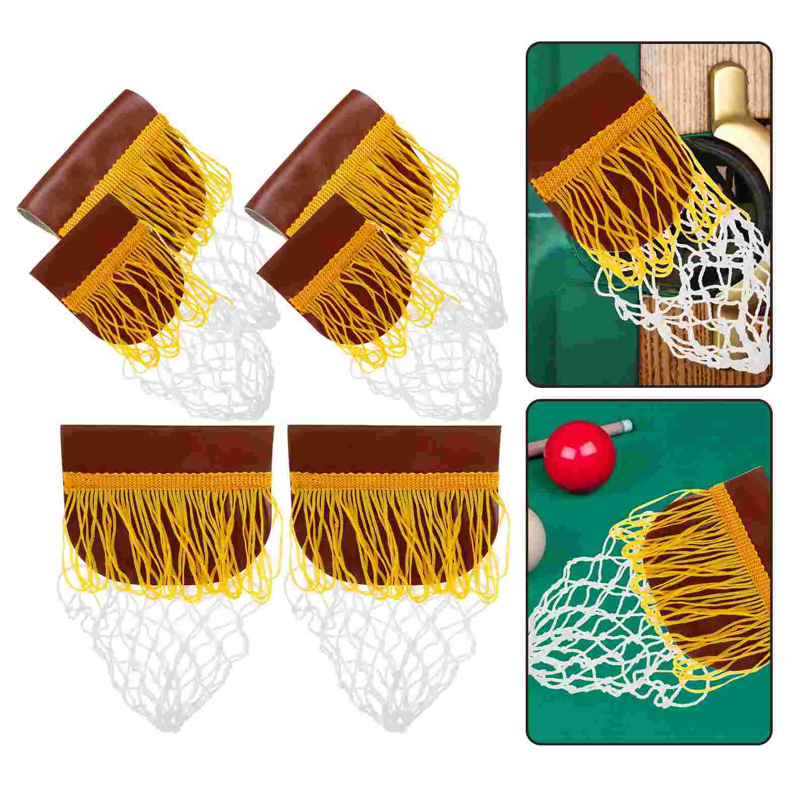 

6 Pcs Children's Billiard Net Bag Pool Table Pockets Replacement Accessories Felt Kit Basket Billiards Container