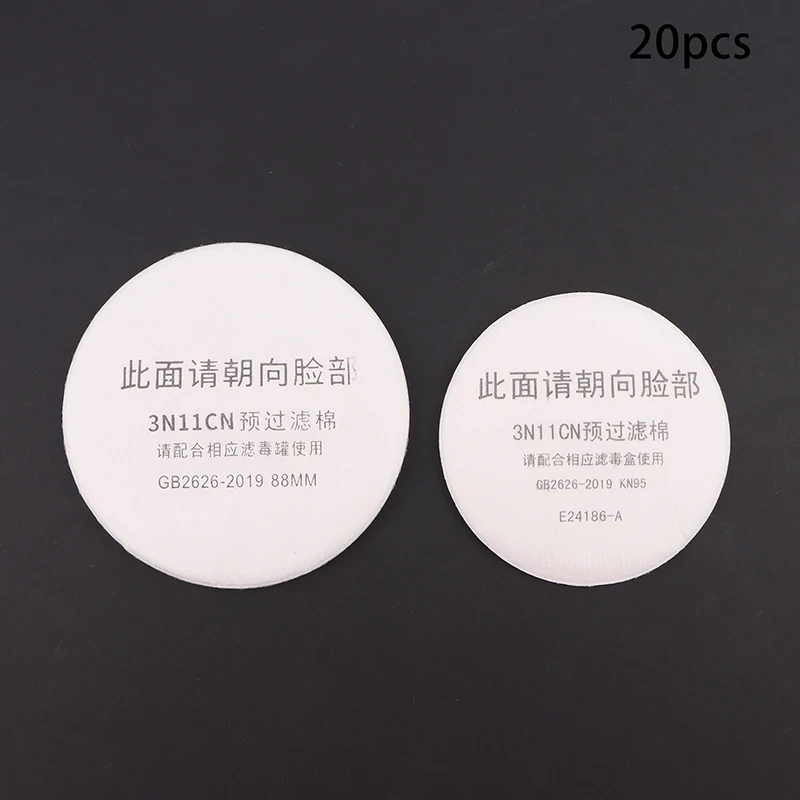 Tamponi filtranti in cotone 20 pezzi 3N11 77/88 mm - Sostituzione maschera antipolvere e antigas per lucidatura, pittura, mineraria, carpenteria e progetti fai da te