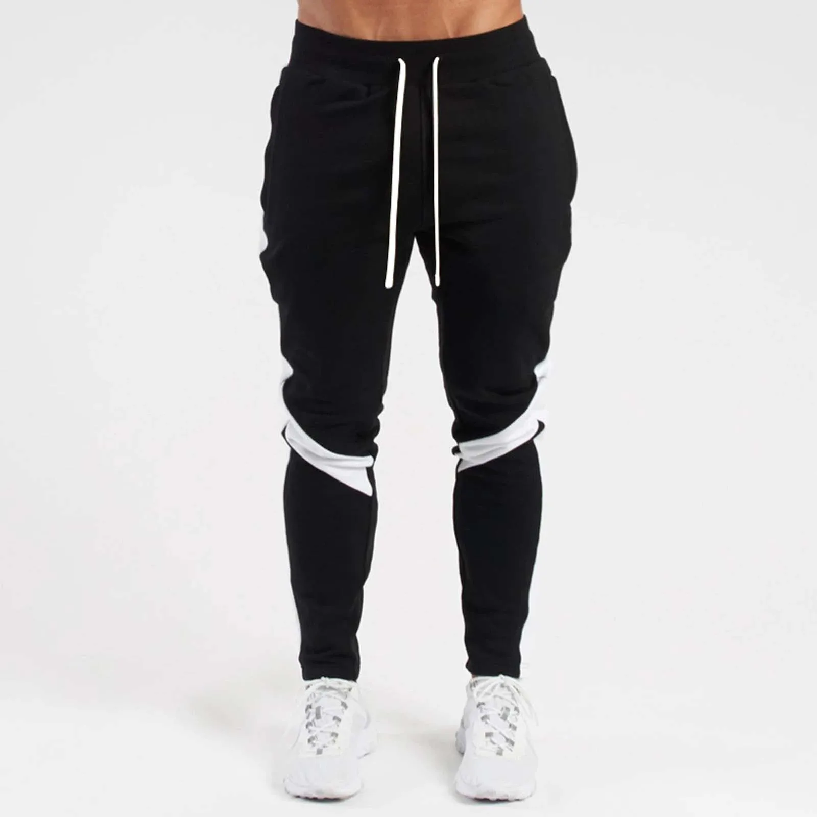 

2024 Autumn New Men's Fashion Trendy Brand Sports and Casual Pants Solid Color Micro Elastic Spliced Small Feet Pants