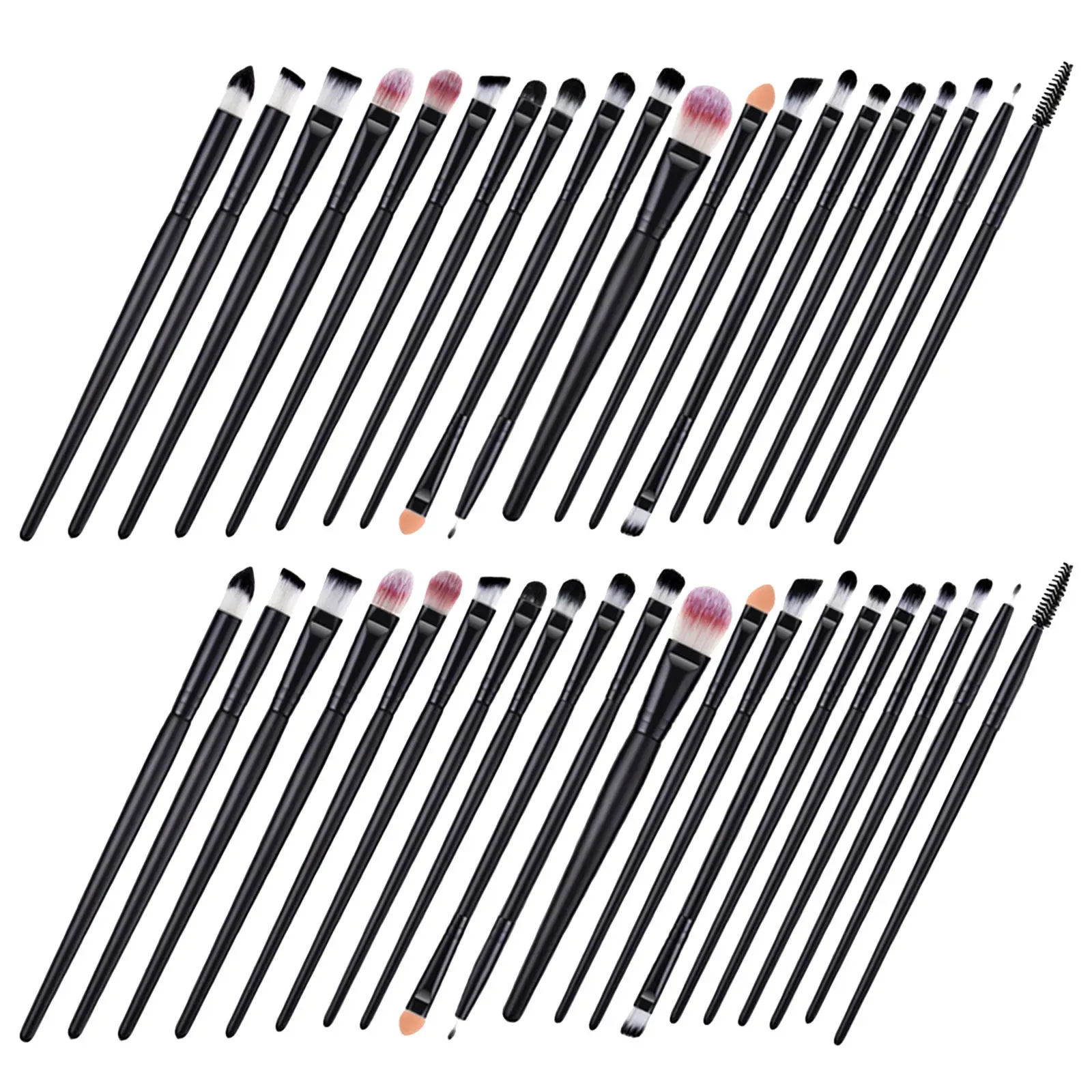 2 set Eye Makeup Brush Set Portable Multi-Function Beauty Tool For Eyeshadow Blending Contouring Precise Eyeliner Application