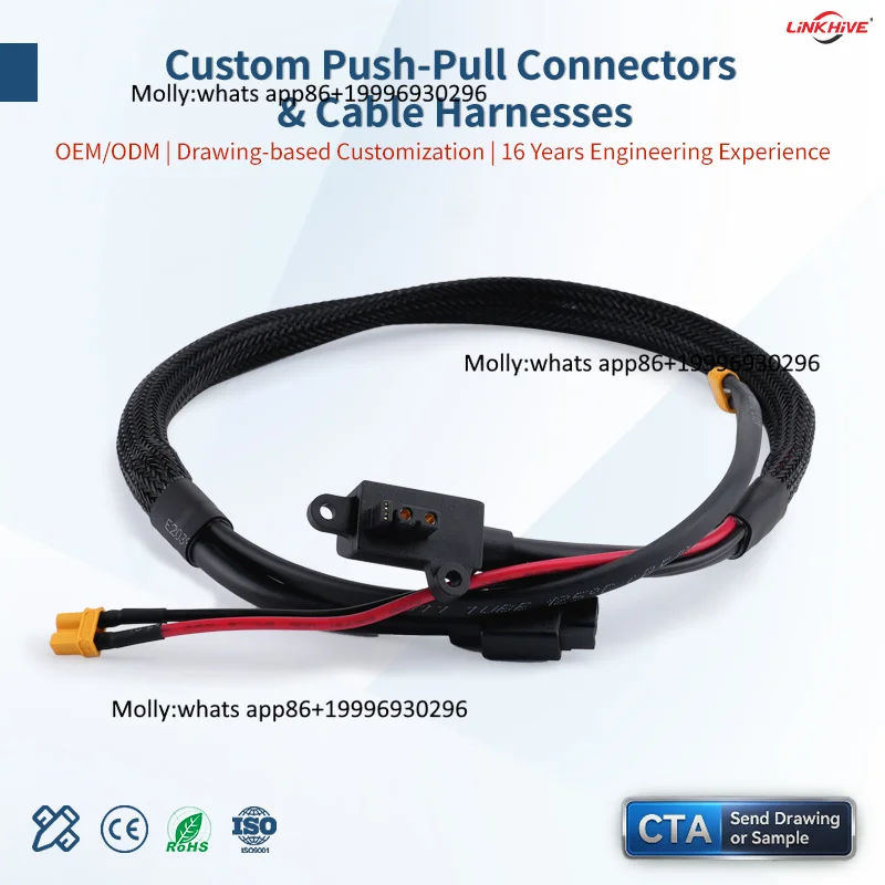 Braided Wire Harness Custom High Density Woven Cable Assembly for Automotive Industrial Equipment Durable Wiring Loom Wholesale