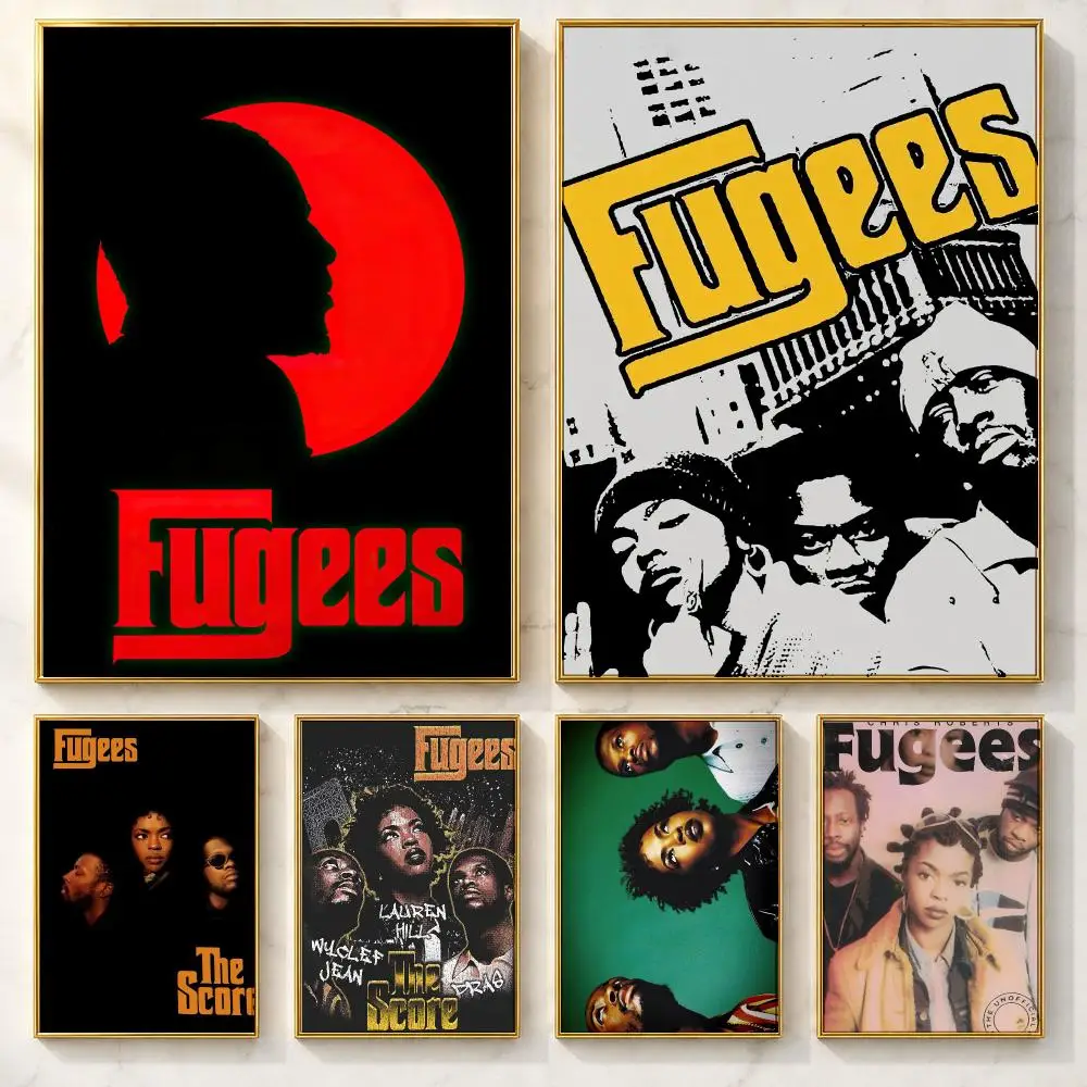 Hip Hop Group Fugees Poster Self-adhesive Art Poster Decoracion Painting Wall Art White Kraft Paper Home Decor