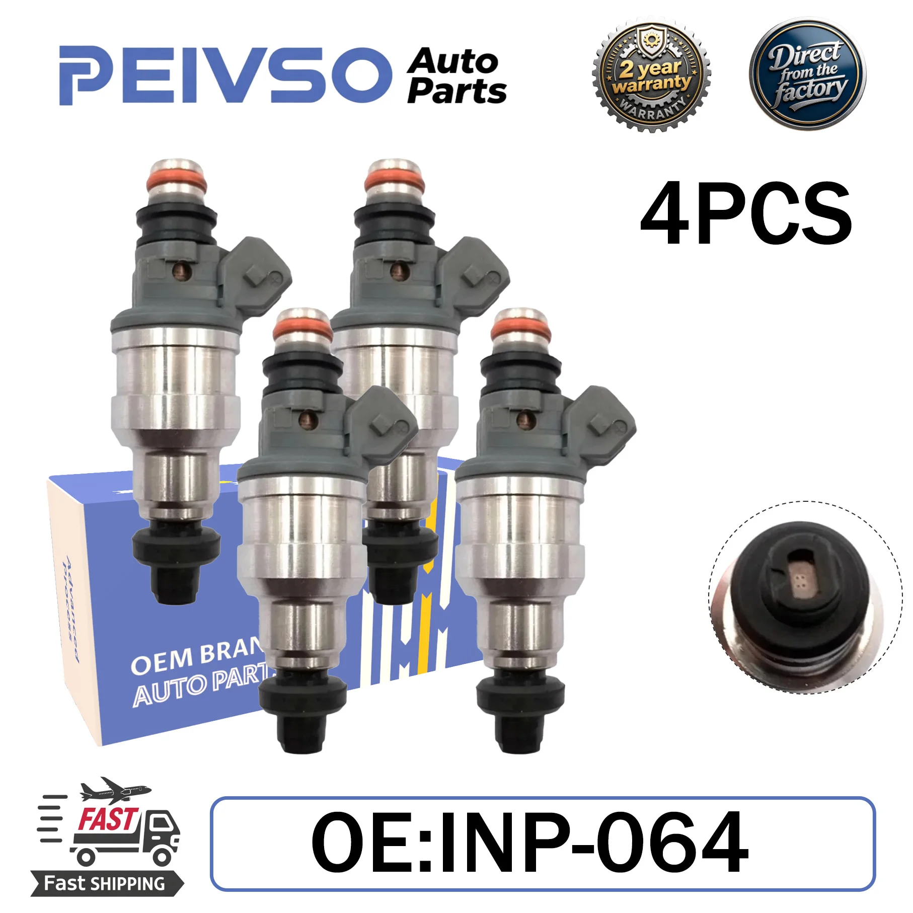 

4pcs High-Quality Fuel injectors INP-064 MD175077 MDH240 for Mitsubishi Galant ES 1993 2.0L L4 Eagle 2000 GTX 2.0L