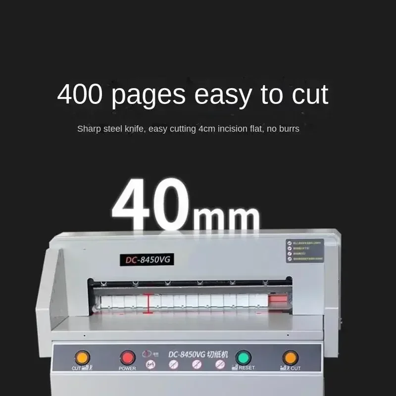 

Small Electric DC-8450VG Electric Paper Cutter Tenderdocuments Books Thick Layer Paper Cutter Paper Cutter