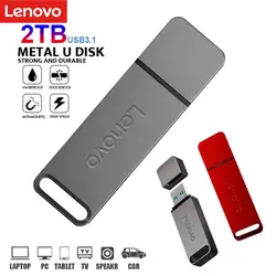 Lenovo 2TB 1TB Metalowe dyski flash USB 3.1 512GB Szybki pendrive 256GB Dysk USB 128GB Memoria Dysk USB do komputera PC