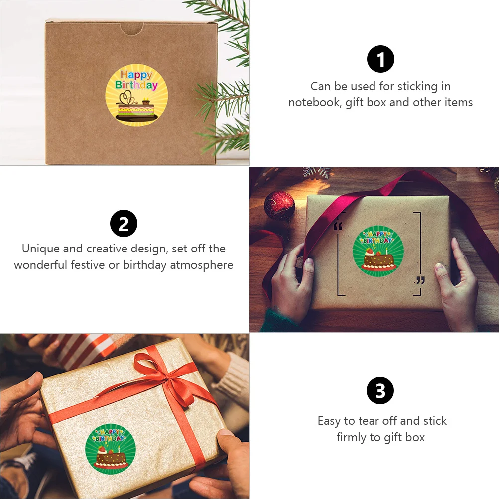 

500pcs Gift Bag Label Decals Notebook Party Supply Festival Gift Creative Stickers Sealing Stickers Label Decals