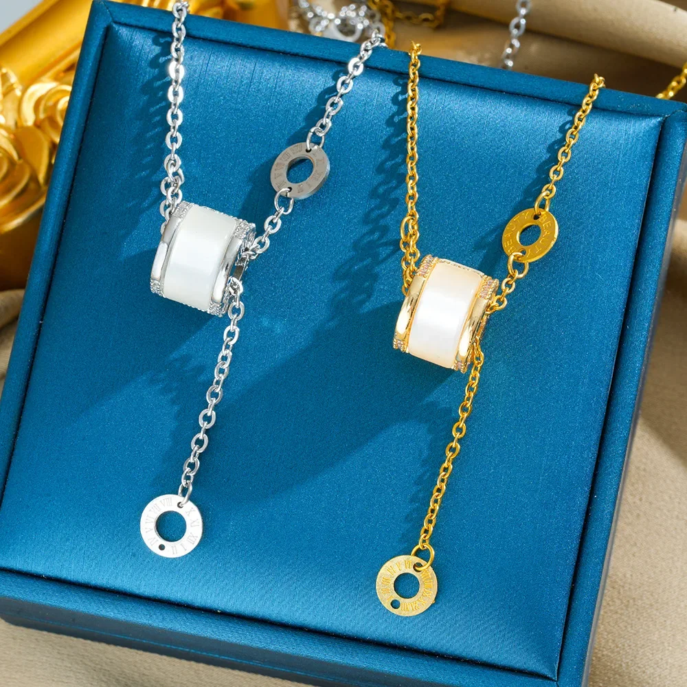 Универсальное высококачественное женское колье на ключицу, колье из титановой стали с высокой талией – это модно и стильное.