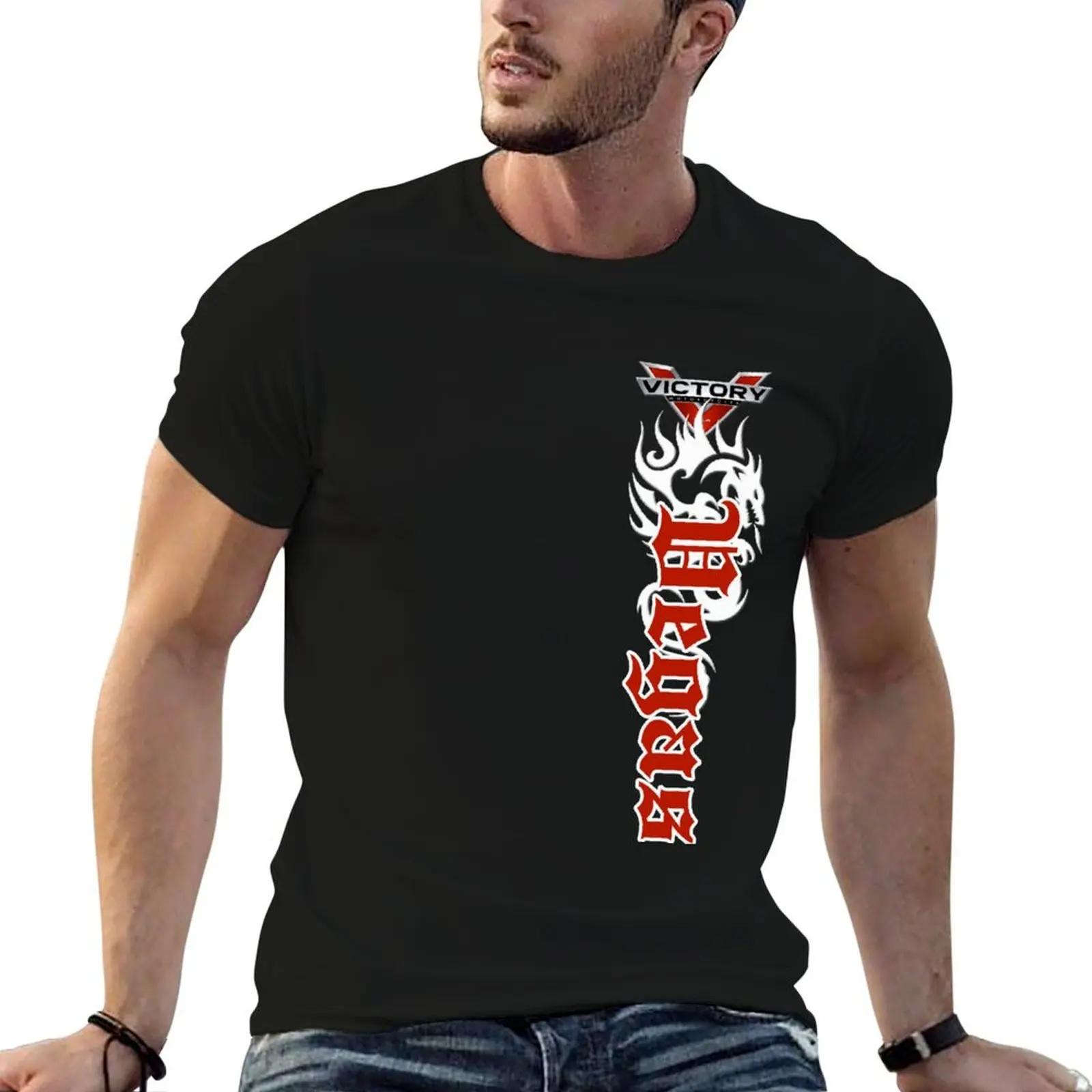 Victory Tribal Vegas Motorcycle Design T-Shirt man t shirt designer funny t shirts man T-Shirt