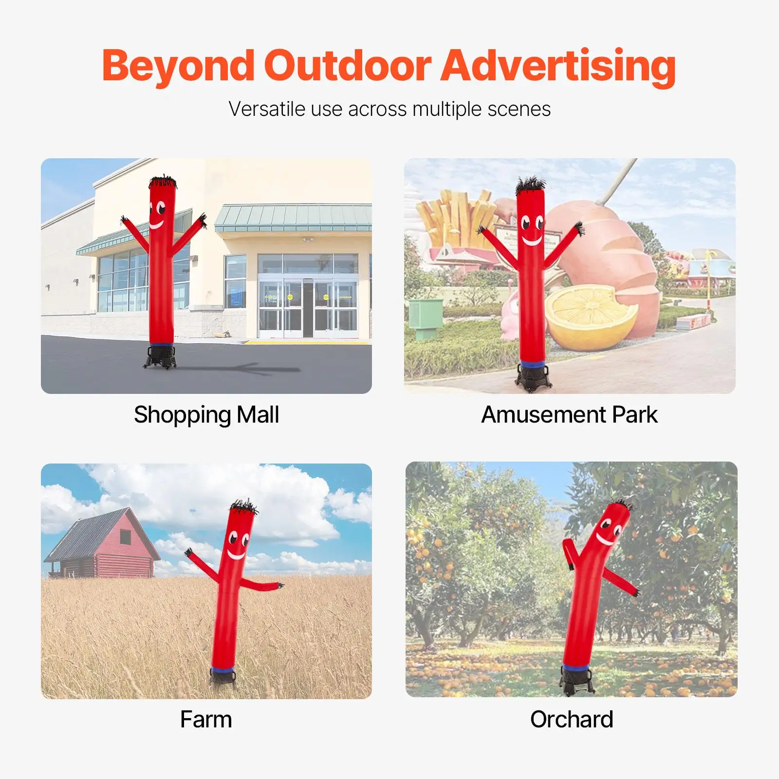 10ft Inflatable Tube Man with 9 10 IPX3 Waterproof Blower for outdoor Advertising Business Store Events and Parties
