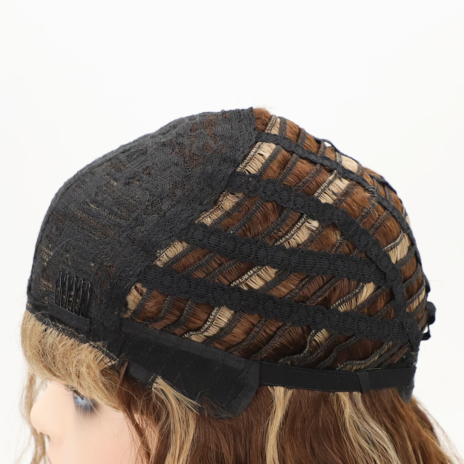 65 سنتيمتر شعر مستعار اصطناعي طويل شقراء أومبير شعر مستعار مجعد للنساء جزء مجاني آلة متموجة صنع شعر مستعار طبيعي المظهر الاصطناعية للاستخدام اليومي