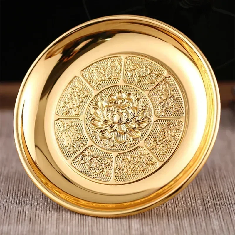 1pc Alloy fruit plate, fruit plate, Buddha utensils for the worship of the God of Wealth figure of the Buddha Hall Prayer