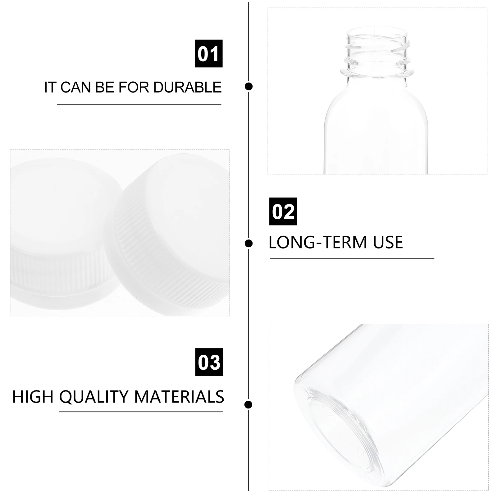 

20 pcs 250Ml Empty Plastic Drink Bottles Transparent Juice Beverage Containers Reusable For Milk Dispenser 1 Set