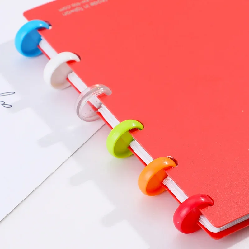 Plastic binding ring binding buckle solid mushroom hole loose-leaf notebook learning office binding supplies 19MM100PCS