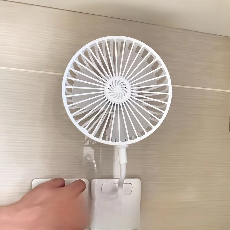 

Kitchen Plug-In Fan Rotatable Universal Positive Rich 2026 New Model Portable Tower Fan for Office Pure Color