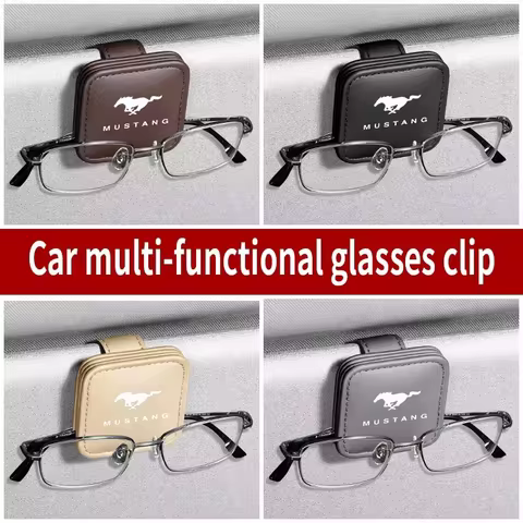 Universal Car Auto Sun Visor Glasses Box Sunglasses Clip Card Ticket Holder Stand For Ford Mustang GT SHELBY Auto Accessories