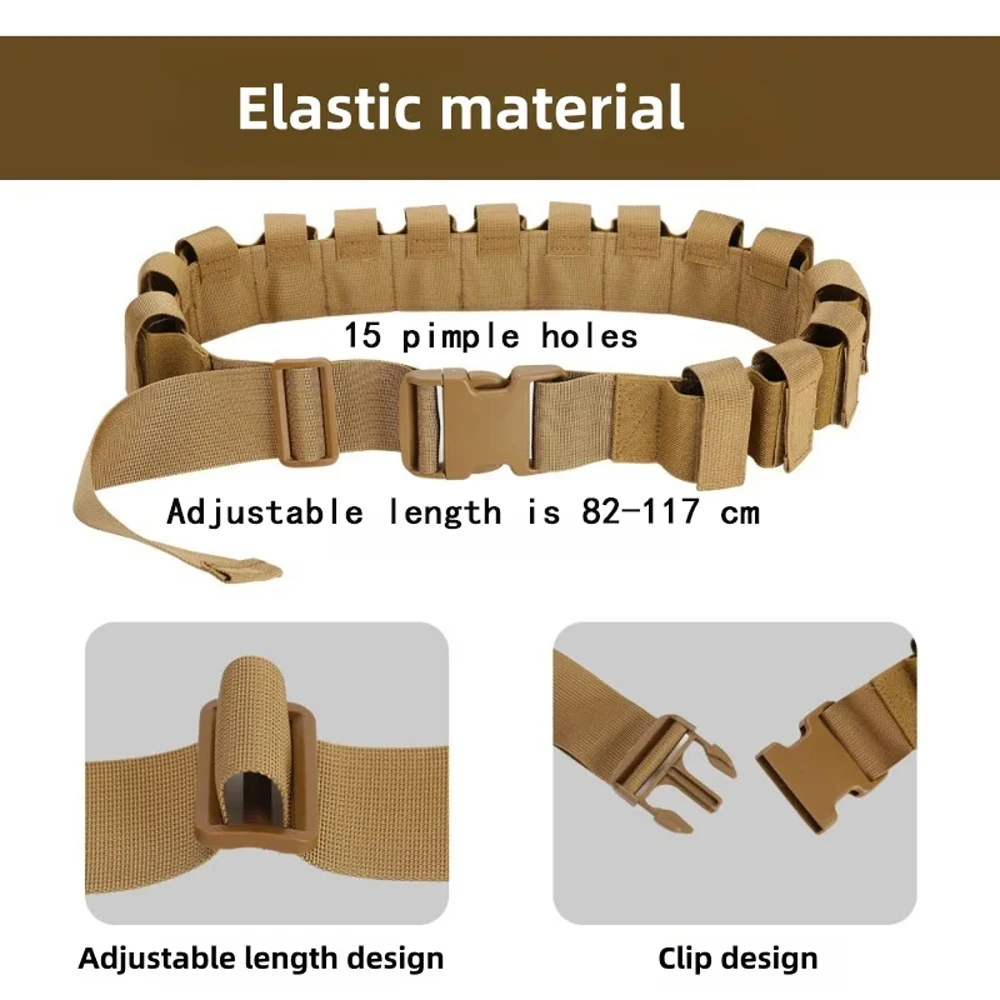 حزام تكتيكي مادة النايلون 15 قطعة نموذج قنبلة يدوية حزام الكتف قنبلة تخزين حزام أداة حقيبة الصيد CS معدات الرماية