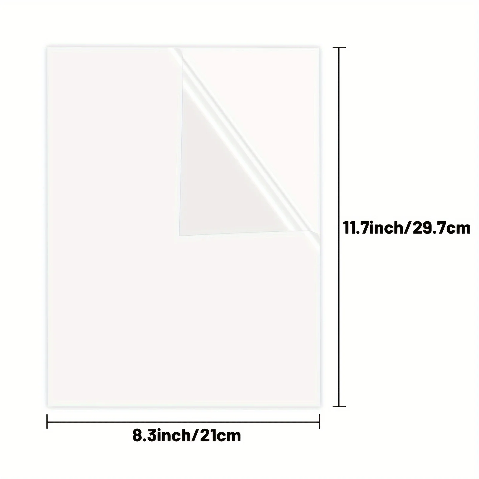 A4 20 Clear Sheets Sublimation Vinyl Sticker Printable Transparent Sticker Paper 8.3\