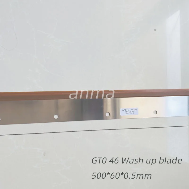 2PCS GTO46 Wash Up Blade 500x60x0.5mm Polyurethane Material 42.010.180 Offset Printing Machine Spare Parts