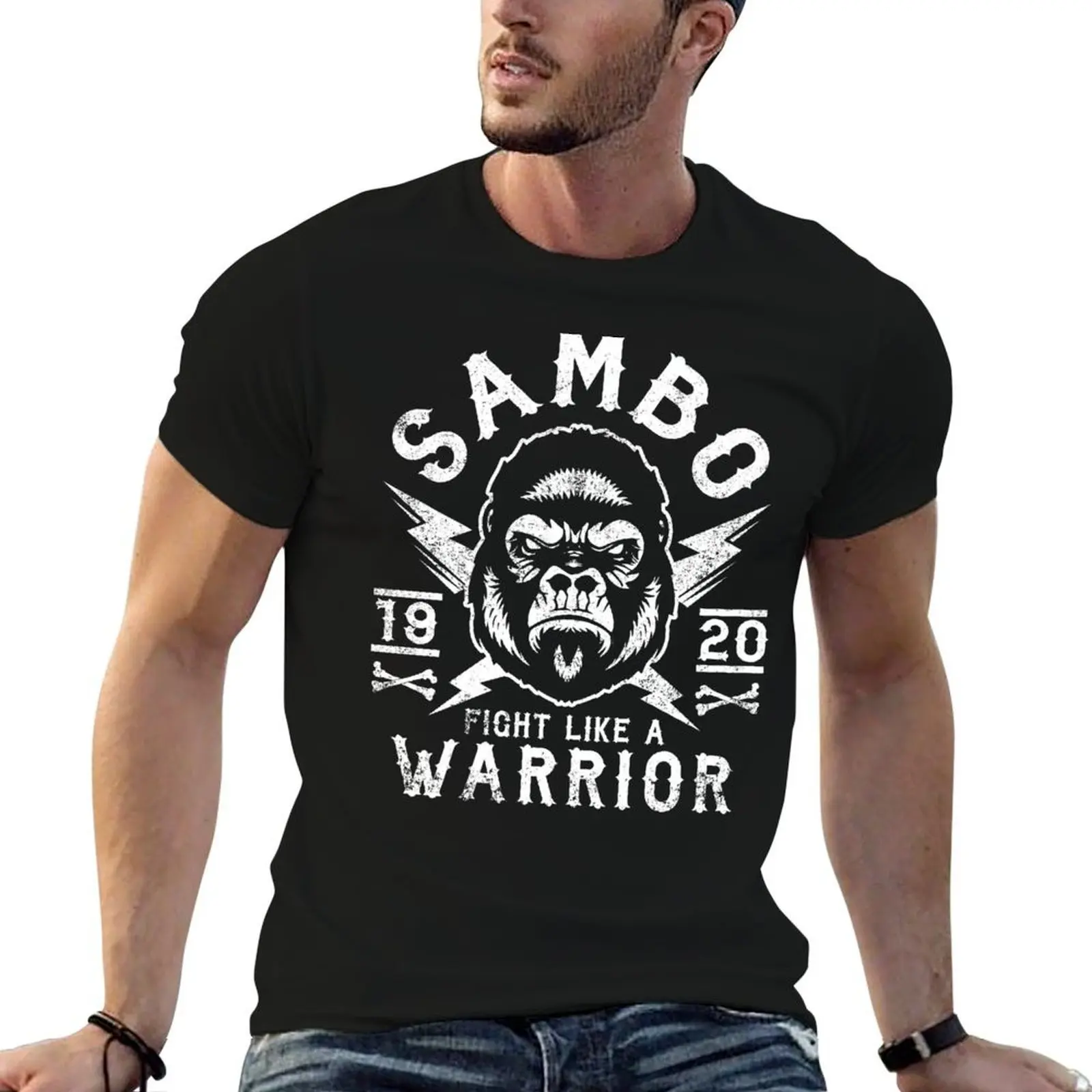 

SAMBO - FIGHT LIKE A WARRIOR T-Shirt funny t shirts man t shirts for man cotton funny T-Shirt