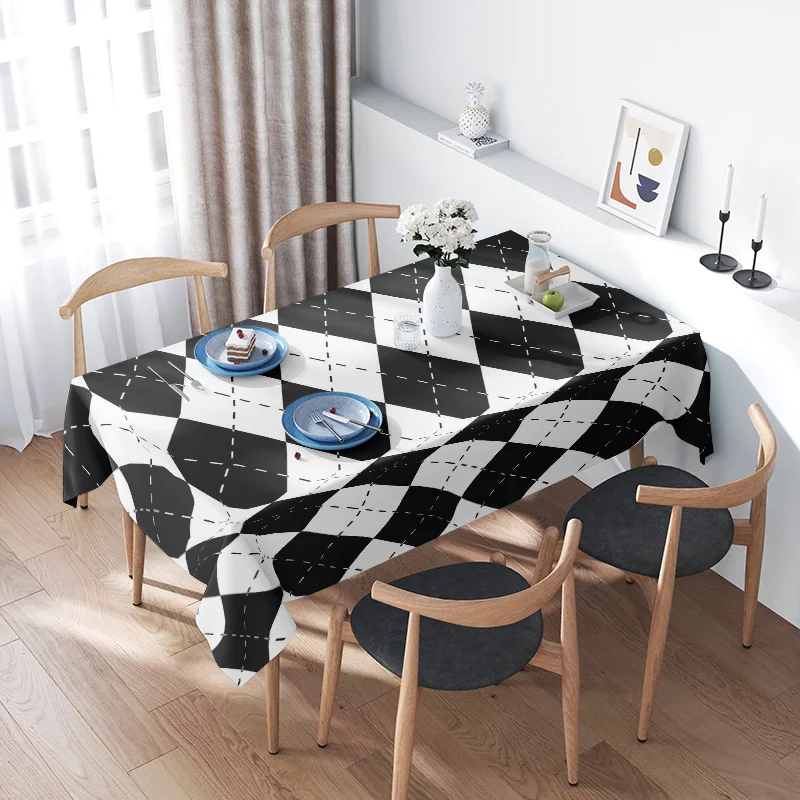 

Checkered Tablecloth Checkerboard Table Cover Retro Dining Tablecloth Vintage Table Decor Kitchen Tablecloth Farmhouse Tableclot