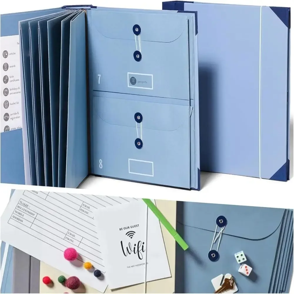 

Loose Leaf Binder In Case I Go Missing Binder Quick and Easy Storage Reusable Folio Folders with Pockets Keep Documents Safe