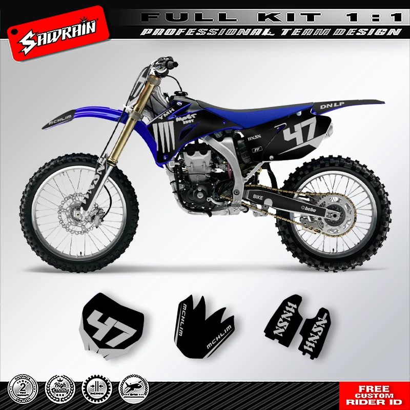 

Наклейки на мотоцикл Sawrain, набор наклеек с графикой команды для YAMAHA YZF250-450 2006 2007 2008 2009 003
