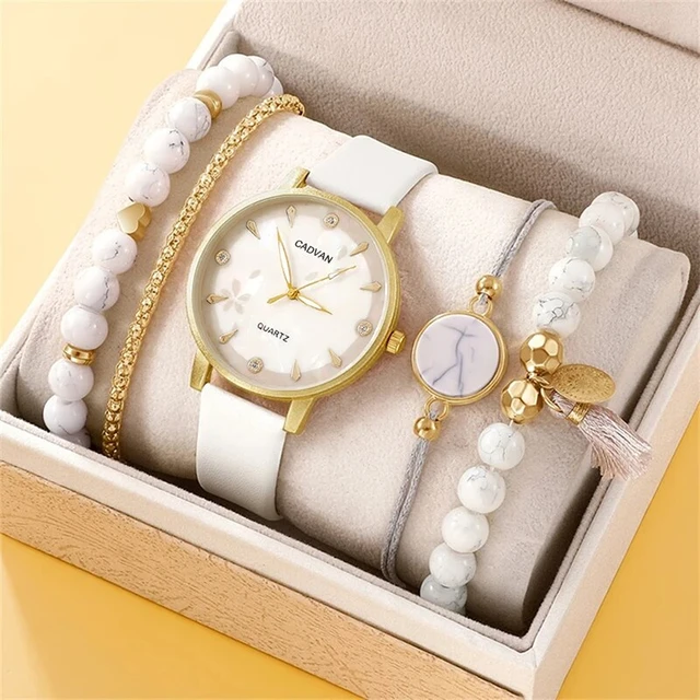 Leather bracelet watches for ladies clearance