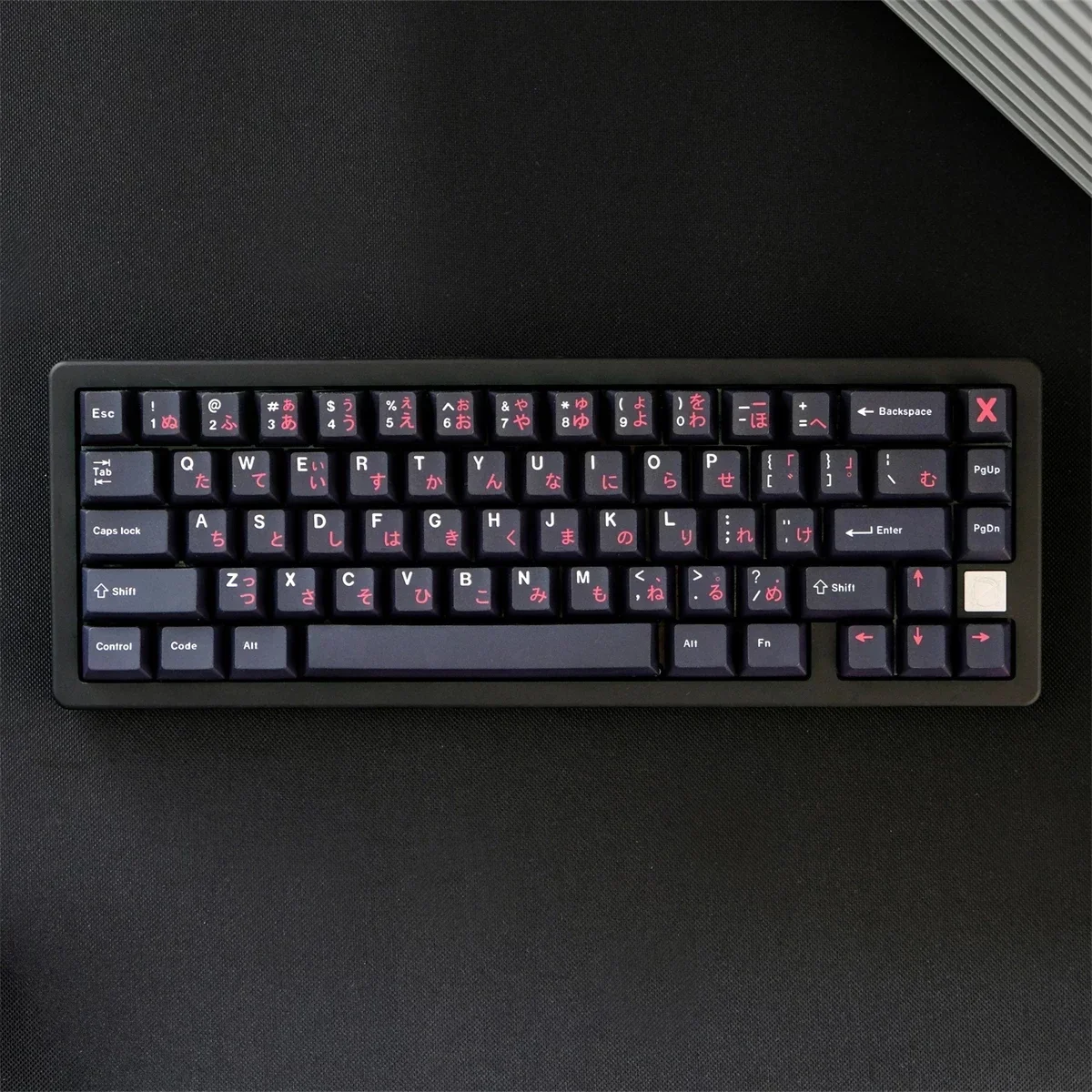 

129 Keys Black Red Japanese Keycaps Cherry Profile Dye Sublimation Mechanical Keyboard Keycap For MX Switch