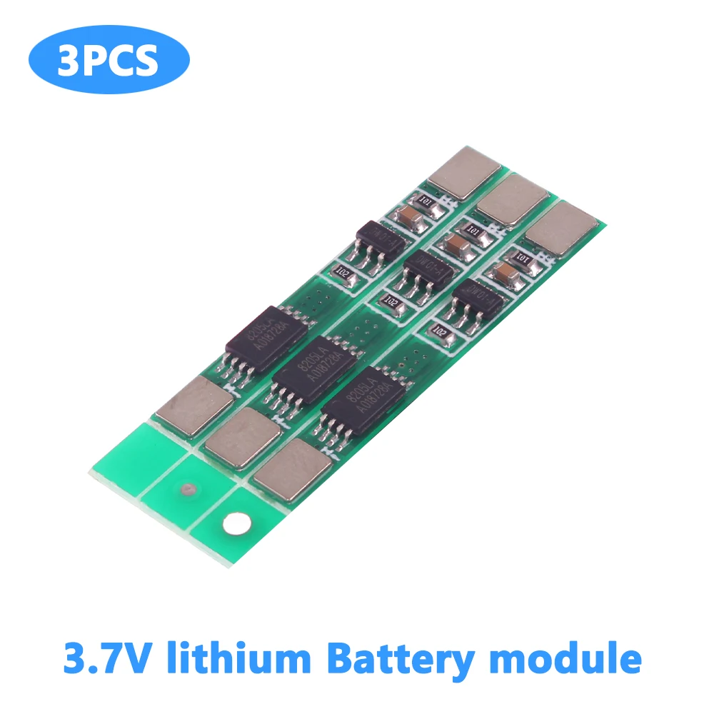 3 Stück 1S 3,7V Lithium-Ionen-BMS-PCM-Batterieschutzplatine Modul 3A PCM für 18650 Lithium-Ionen-Akku