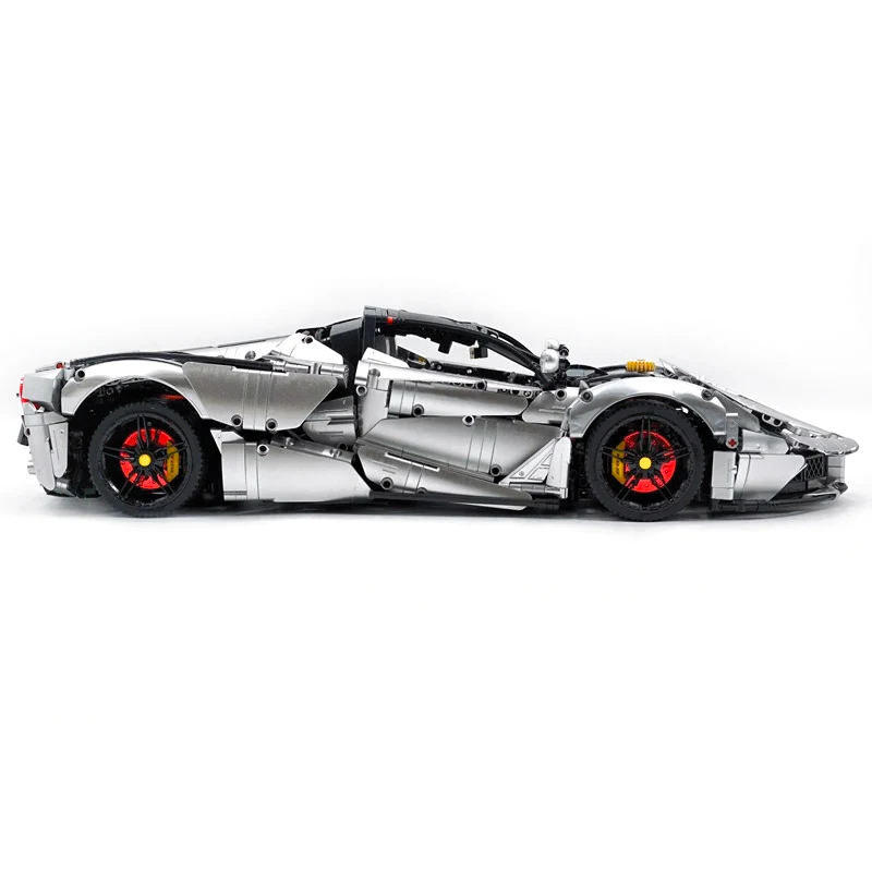 1:8 personnalisé argent technique CADA C61505 ville Sport véhicule de course modèle blocs de construction brique Puzzle bricolage jouets cadeaux de noël enfant