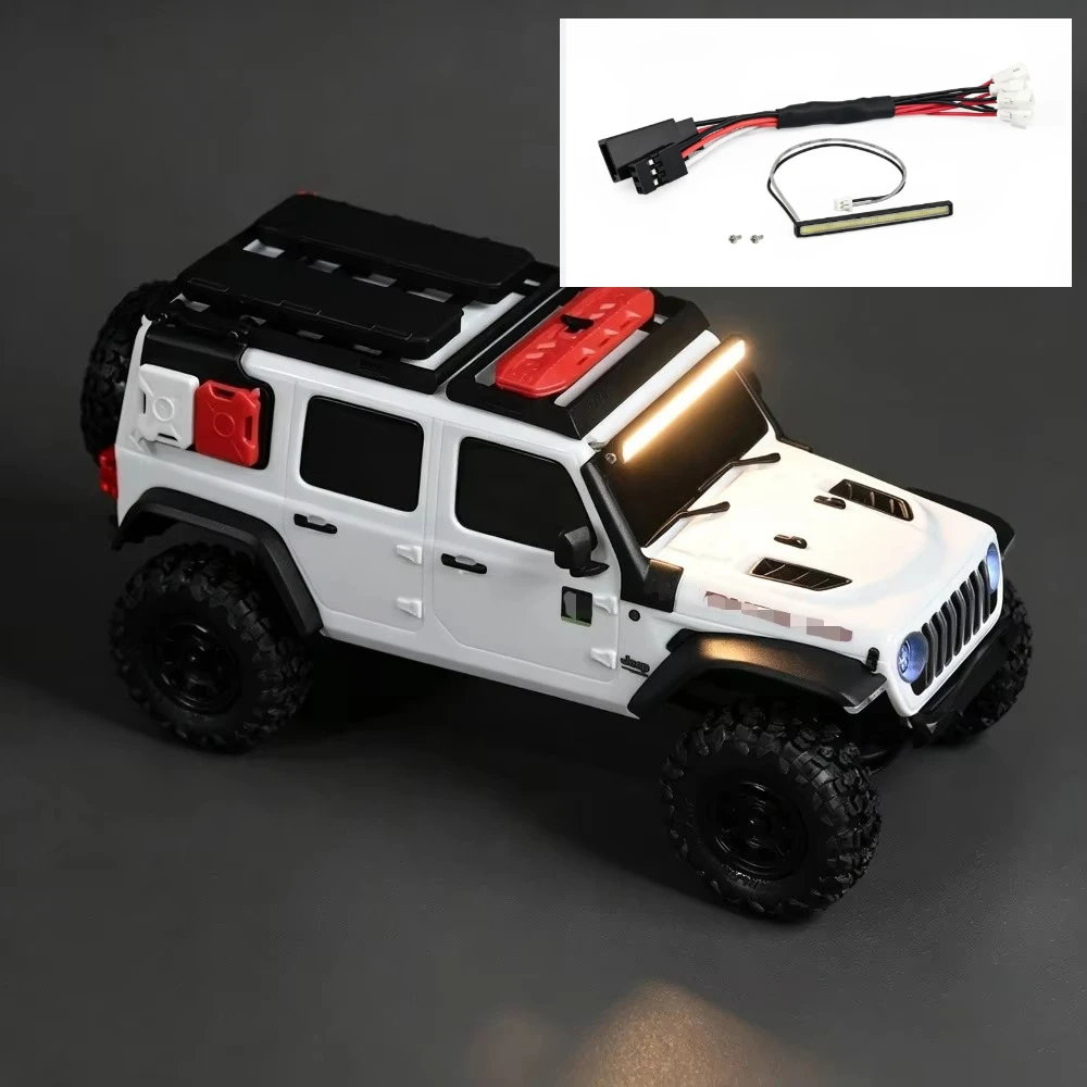 RC Crawler Upgrade Straight LED Roof Light Metal Housing Appearance Decor Part For Axial SCX30 RC Offroad Modification Accessory