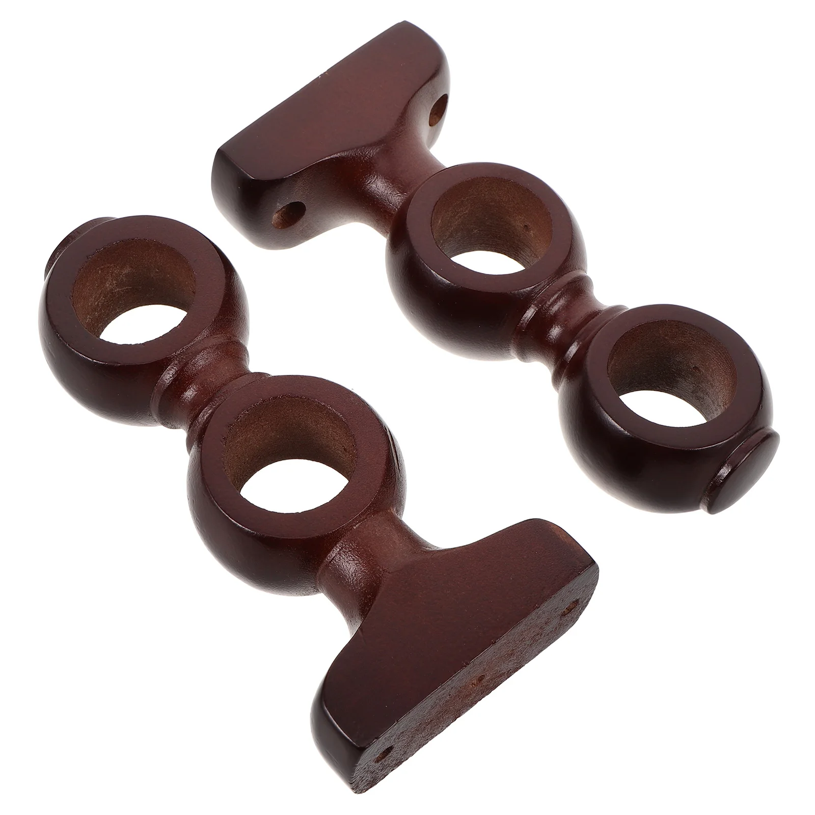 

2Pcs Heavy Duty Wood Curtain Rod Holders Easy to Install for Thick Curtains in Bedrooms Living Rooms Solid Wood Bracket