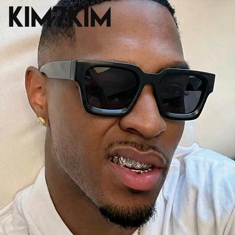 

Retro Thick Frame Square Polarized Sunglasses Men 2026 Luxury Designer Oversized Hip Hop Driving Shades Vintage Eyewear Oculos