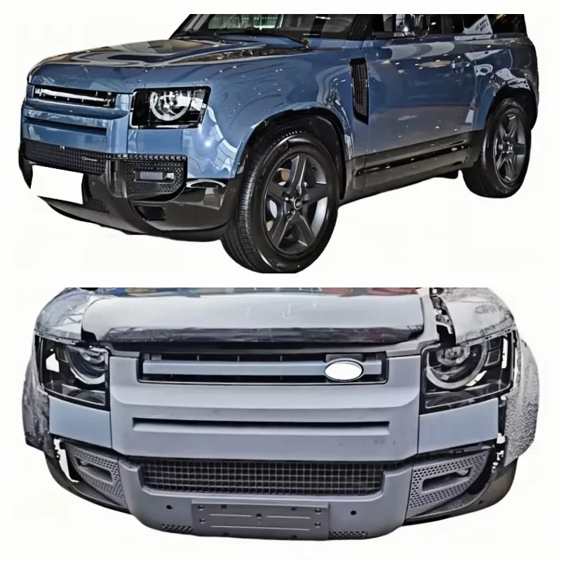 

For Land Rover Defender Front Bumper Body Kit with Fog Light Cut-Outs