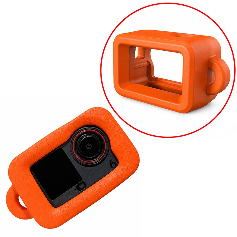 1PCS For DJI Action 6 5Pro/4/3 Camera Floating Case Anti-Sink Buoyancy Frame Cover with Adapter Mount Opening/Lanyard Hole