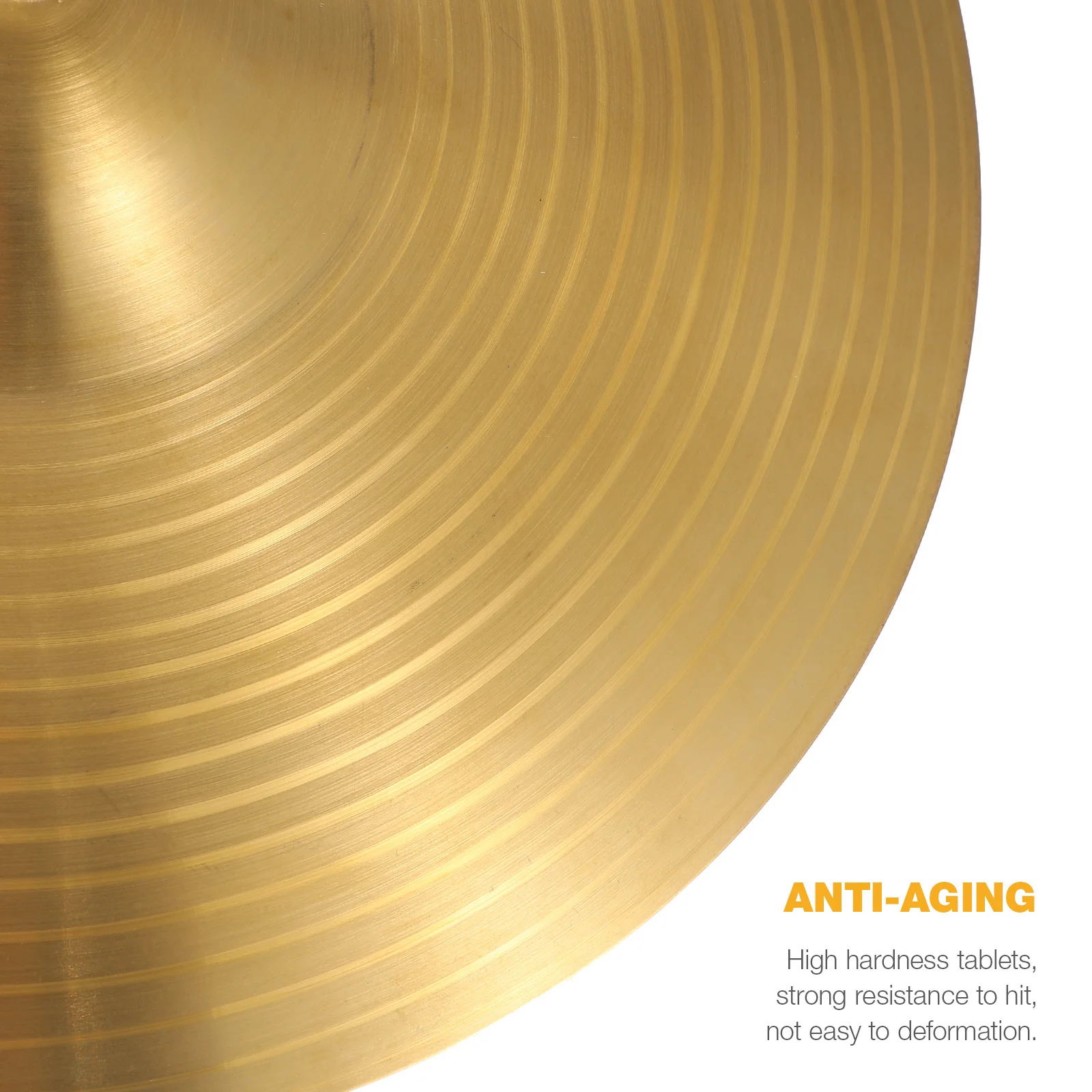 

10 Inch Brass Crash Ride Hi-Hat Cymbals Set Golden Finish For Drummers Beginners Professionals Durable Percussion Instrument