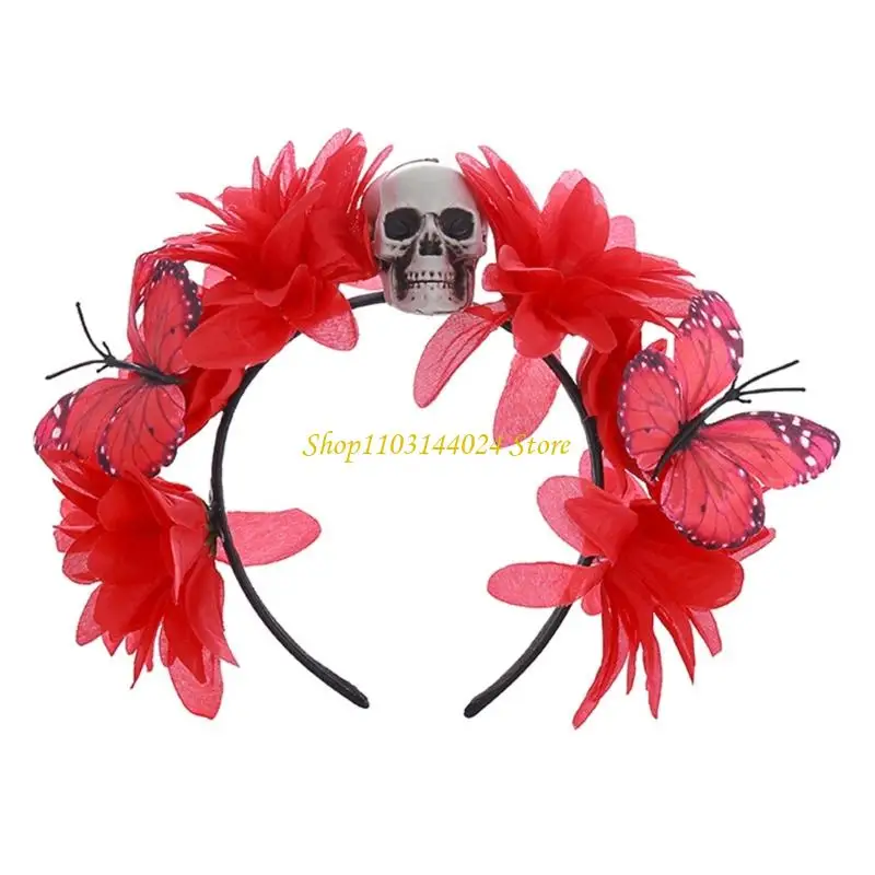 

N5KE HALLOWEEN HEADSICE HEADSICE Цветочные повязки для ночных мероприятий на Хэллоуин