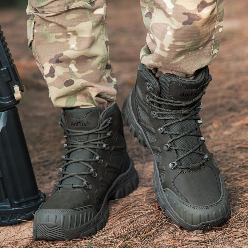 Botas tácticas para hombre, impermeables, ultraligeras, antideslizantes, botas militares de alta calidad para acampar, botas para el desierto al aire libre, botas de caza para el trabajo