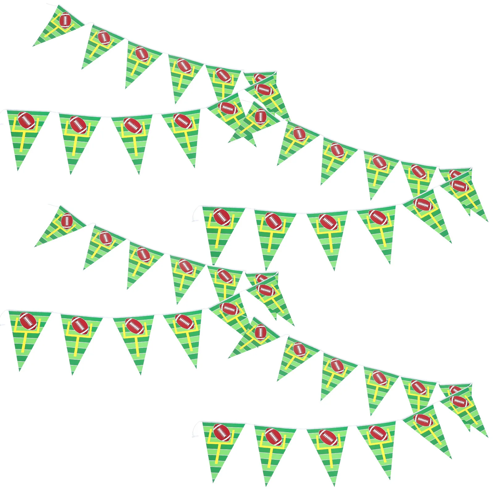 

4 set Football Theme Banner Triangular Pennant Party Decoration Sports Birthday Day Backdrop Outdoor Indoor Use Garland Bunting