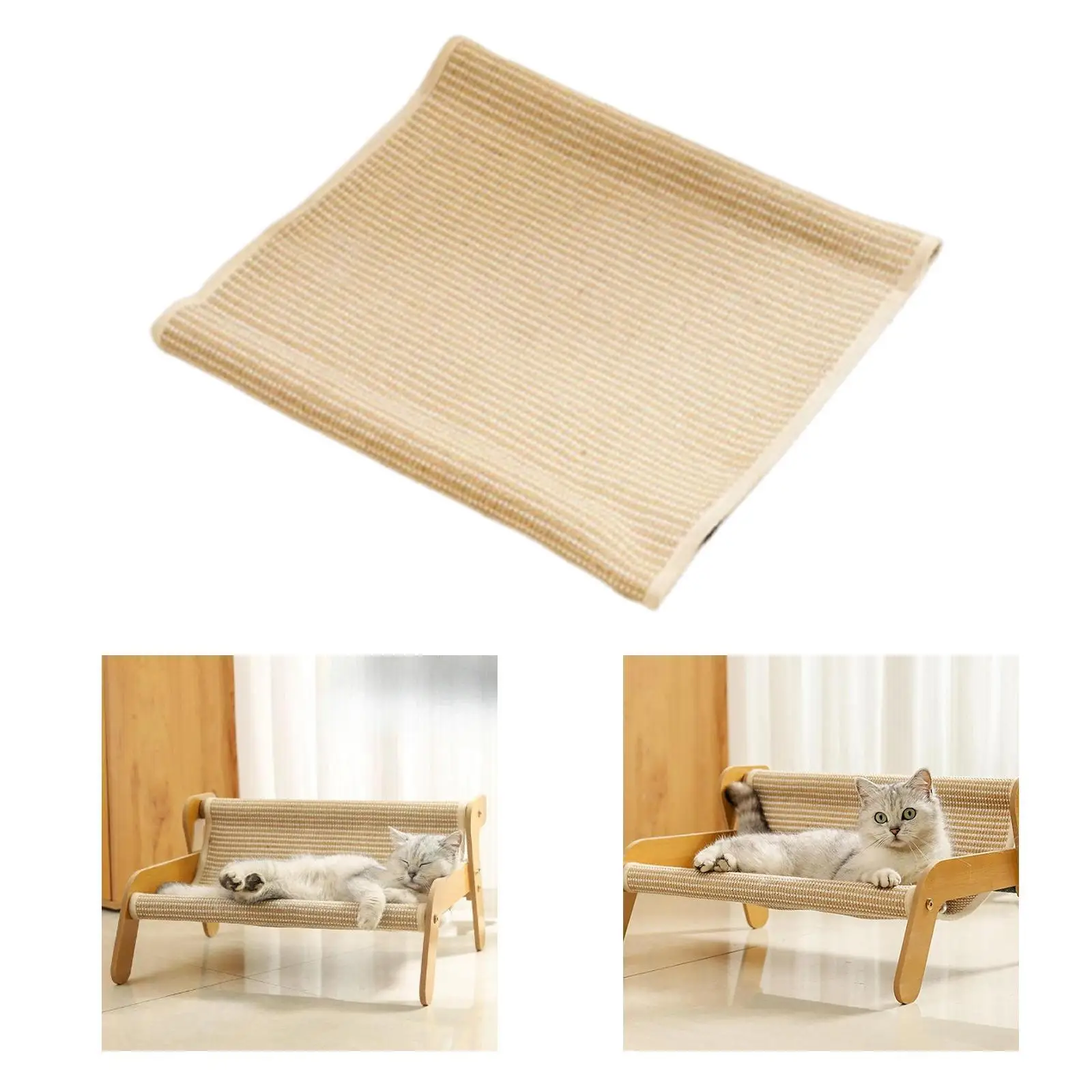 Almohadilla lino lavable repuesto para hamaca elevada de gatos - imagen 4
