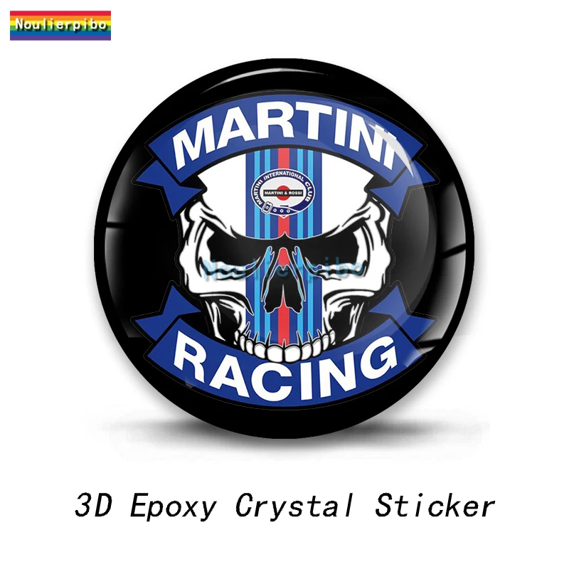 3D Personalized Crystal Top Gel Decal Martini Racing Launch Box Die Cut Vinyl Car Motorcycle Helmet Piano Trolley Case Decal