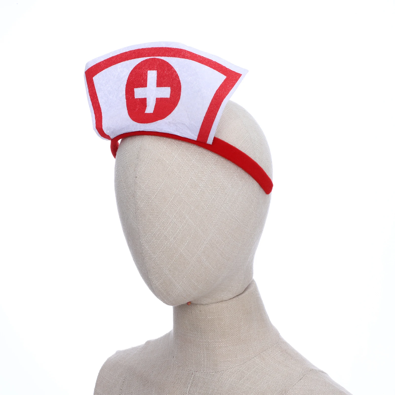 Cappello da infermiera per ragazze da donna, fascia per capelli, personaggio divertente, costume da ballo in maschera, accessorio per spettacoli teatrali, cosplay di Halloween