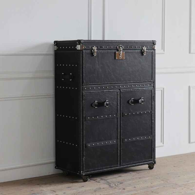 

Retro industrial style wine cabinet/creative box-type sideboard cabinet living room display cabinet